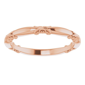 Rose Gold Vintage Wedding Band