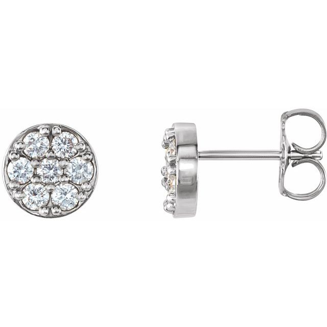 lab grown diamond white gold pave studs