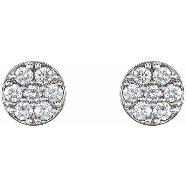 white gold lg diamond pave studs