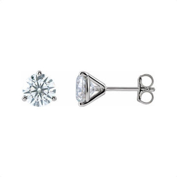 one carat moissanite studs