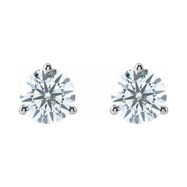 1.00ct Moisssanite Stud Earrings platinum-2