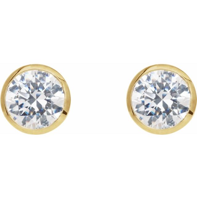 one carat moissanite studs