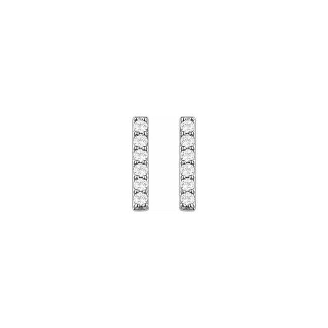 14k Lab Grown Diamond Bar Earrings-2