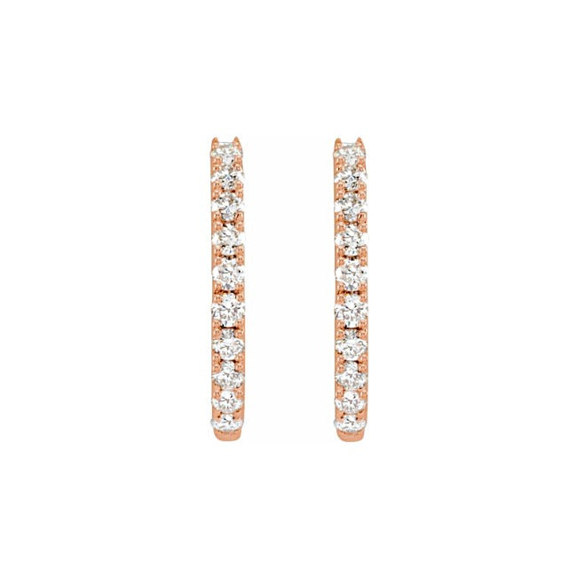 1/4ct rose gold LG diamond huggies_2