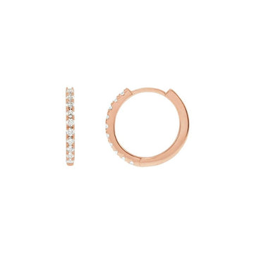 1/4ct rose gold LG diamond huggies