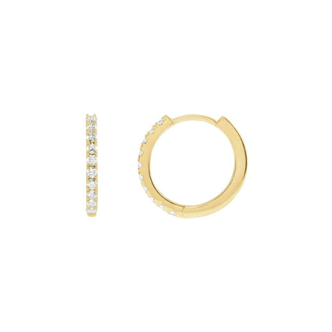 14k yellow gold 1/4ct LG diamond huggies