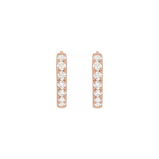 petite rose gold LG diamond huggies_3