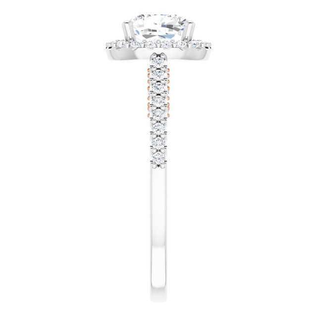 2.46 Carat Cushion Cut Moissanite Vintage Ring