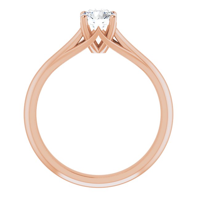 Half Carat Round Brilliant Moissanite Solitaire Ring