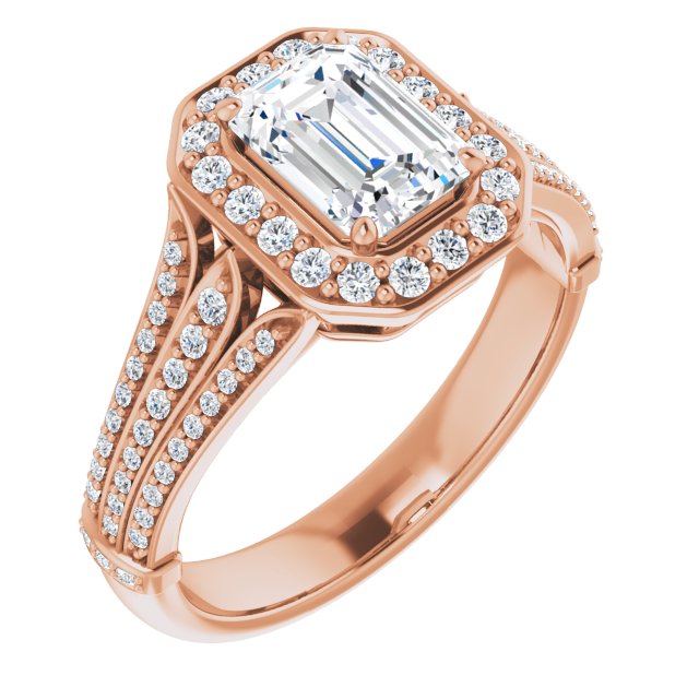 1.40ct Emerald Moissanite Vintage Ring