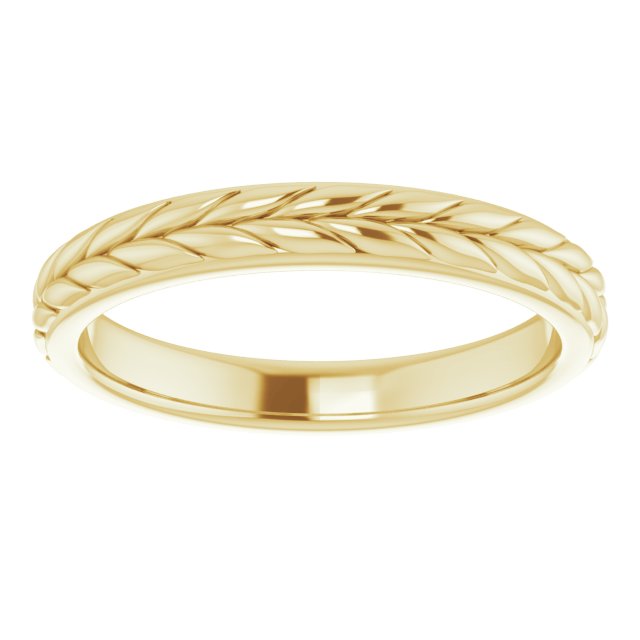 3mm Nature Inspired Wedding Ring