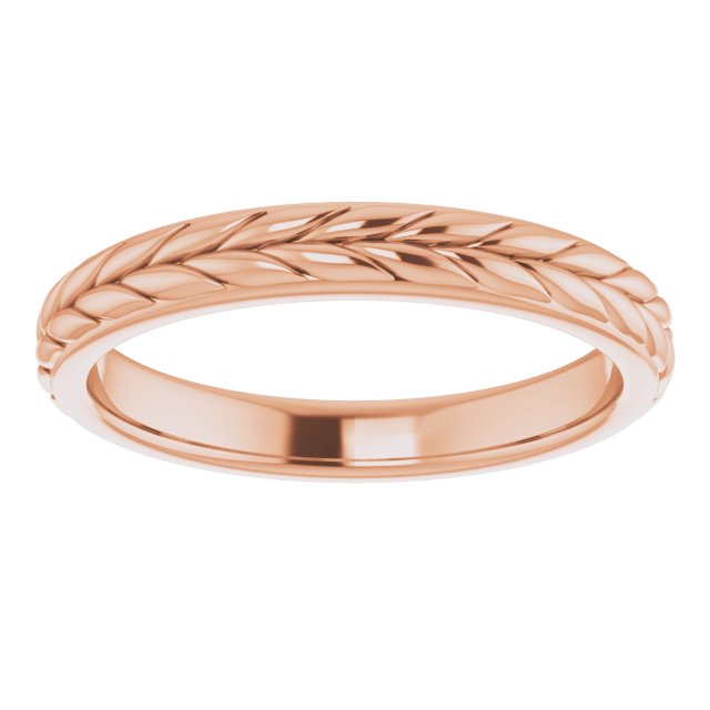 3mm Nature Inspired Wedding Ring