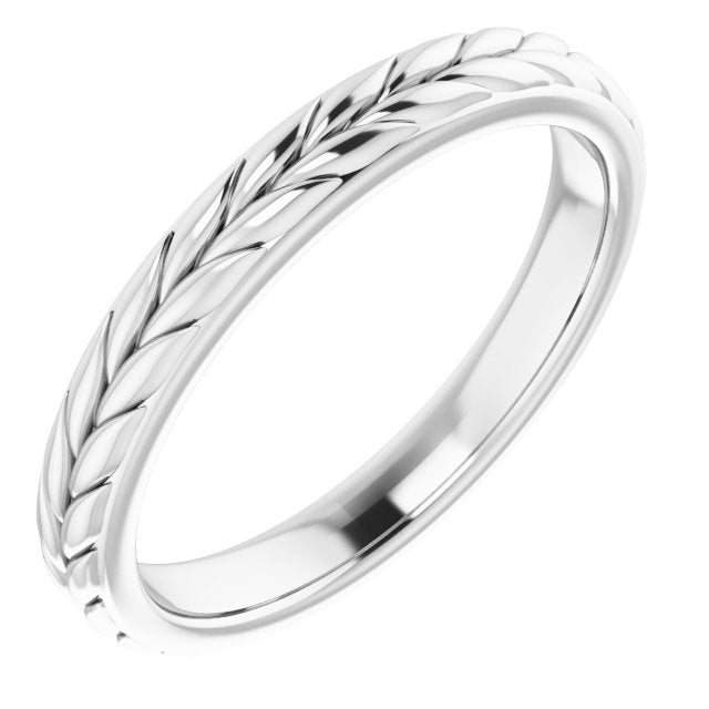 3mm Nature Inspired Wedding Ring