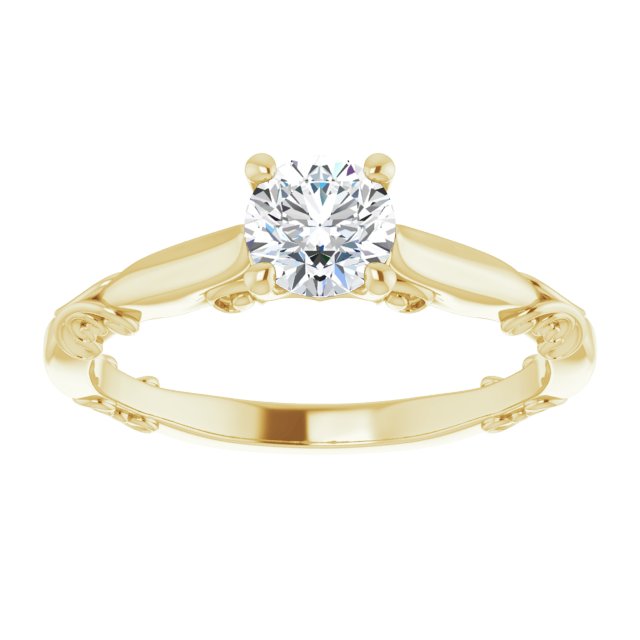 14k Half Carat Moissanite Vintage Ring