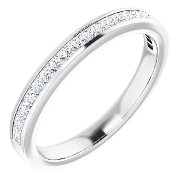 1/2 Carat Princess Cut LG Diamond Channel Set Ring