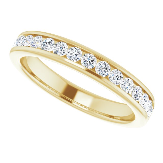Half Carat Channel Set Moissanite Anniversary Ring