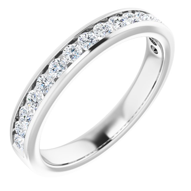 Half Carat Channel Set LG Diamond Anniversary Ring