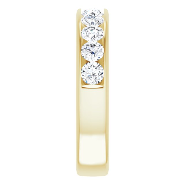 One Carat Channel Set Moissanite RingOne Carat Channel Set Moissanite Ring