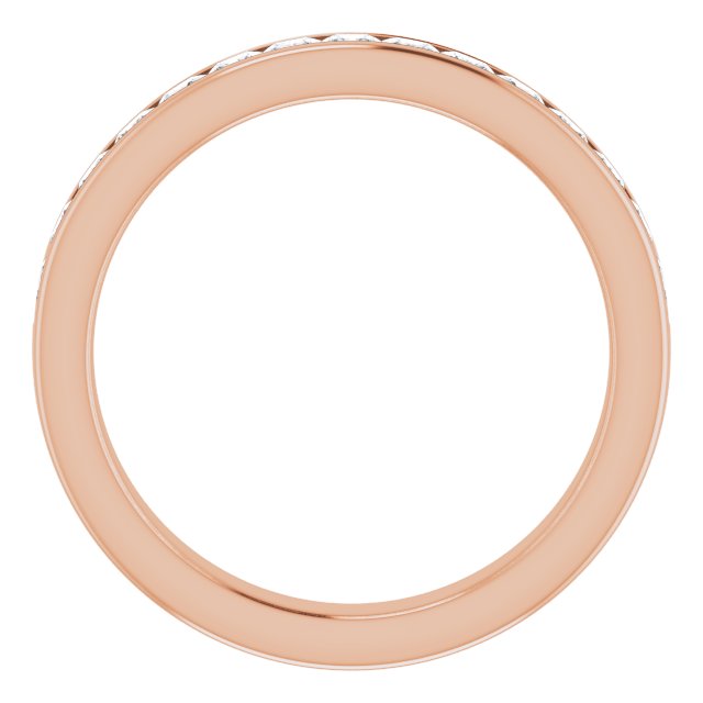 3/4 Carat Princess Cut Moissanite Channel Set Ring