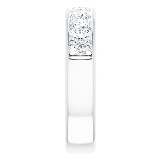 Two and a 1/3 Carat Princess Cut Moissanite Ring