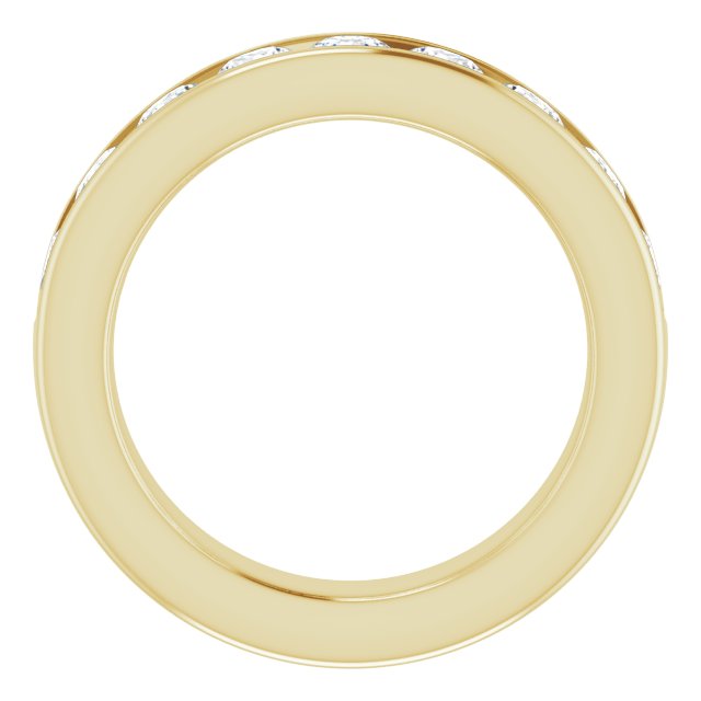 One and 1/2 Carat Channel Set Moissanite Ring