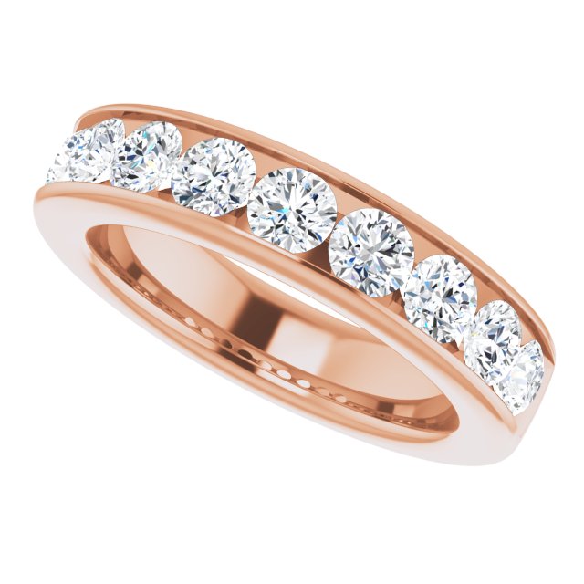 One and 1/2 Carat Channel Set Moissanite Ring