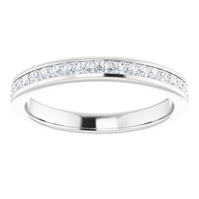 1/2 Carat Princess Cut LG Diamond Channel Set Ring