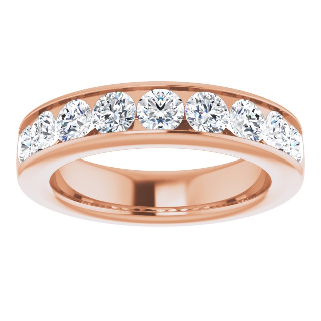 One and 1/2 Carat Channel Set Moissanite Ring