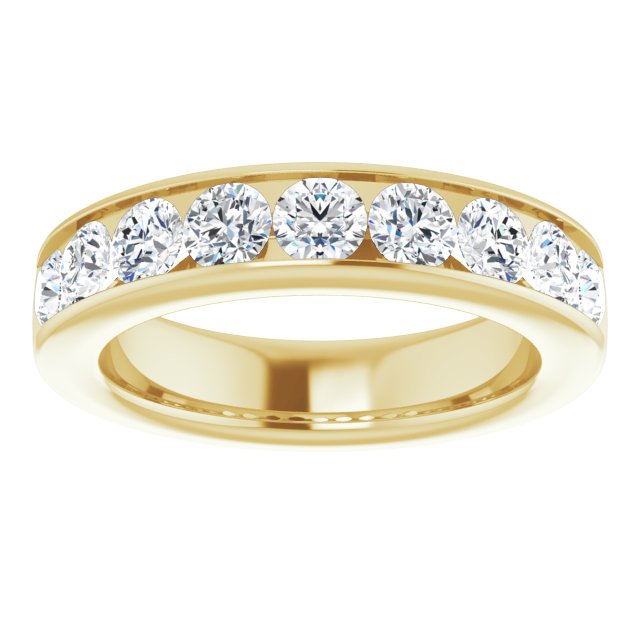 One and 1/2 Carat Channel Set Moissanite Ring