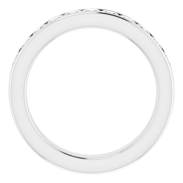 One Carat Princess Cut Moissanite Ring