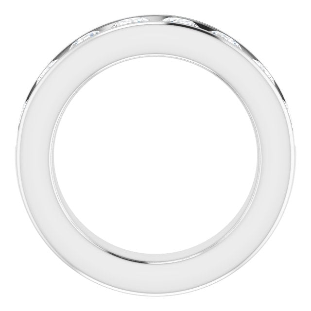 Two Carat Channel Set Moissanite Ring