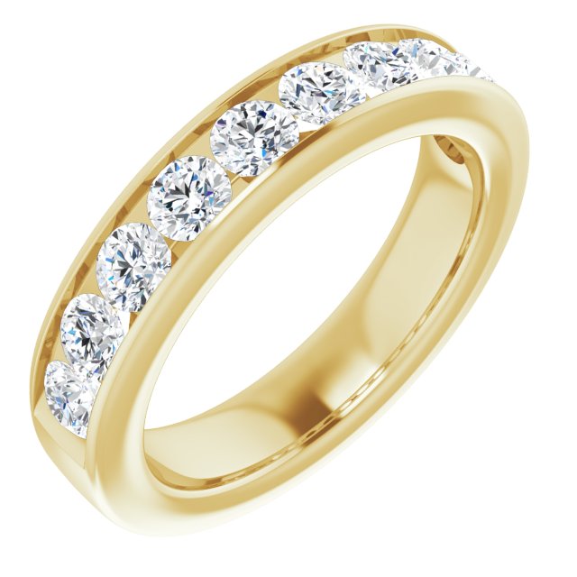 One Carat Channel Set Moissanite Ring