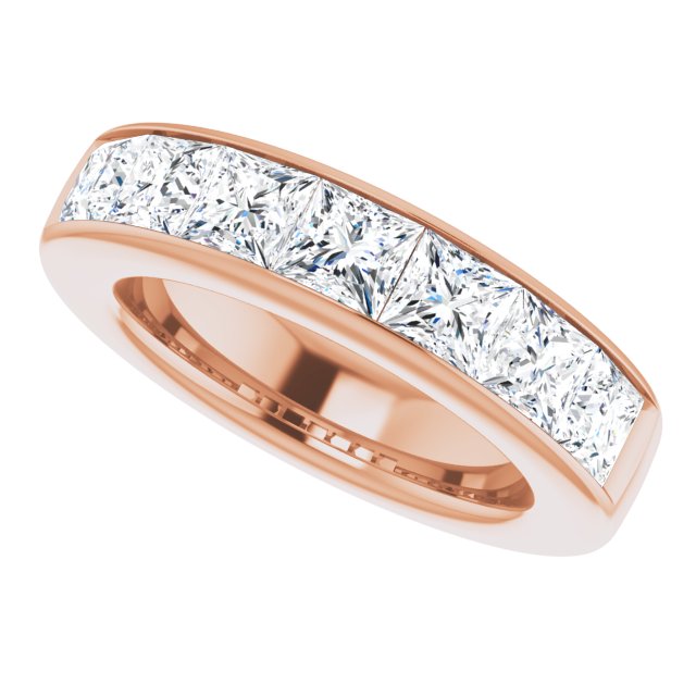 Two and a 1/3 Carat Princess Cut Moissanite Ring