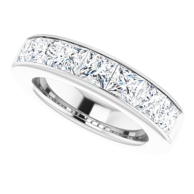 Two and a 1/3 Carat Princess Cut Moissanite Ring