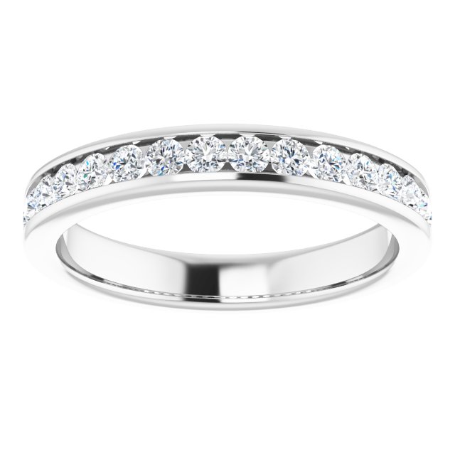 Half Carat Channel Set Moissanite Anniversary Ring