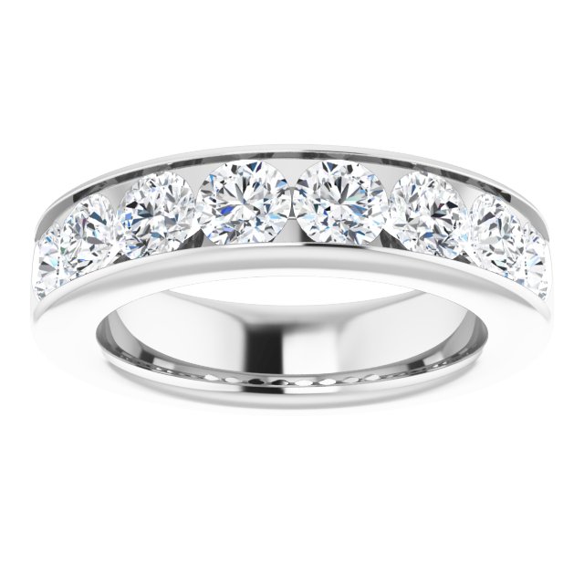 Two Carat Channel Set Moissanite Ring