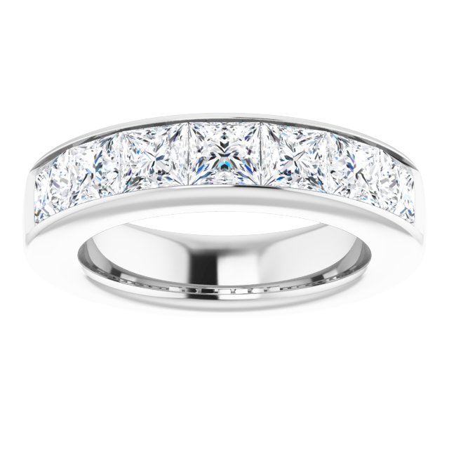 Two and a 1/3 Carat Princess Cut Moissanite Ring