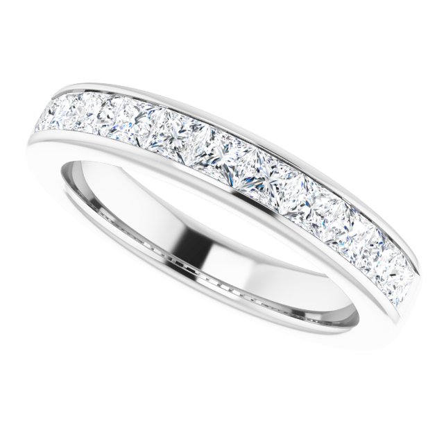 One Carat Princess Cut LG Diamond Ring