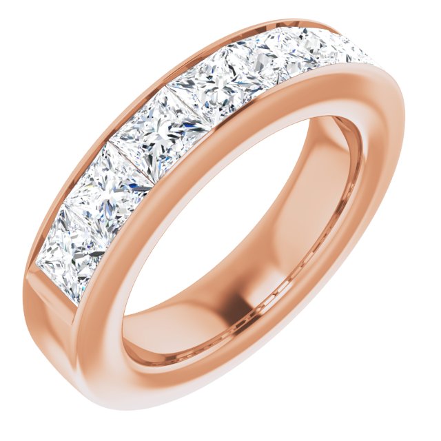 Two and a 1/3 Carat Princess Cut Moissanite Ring