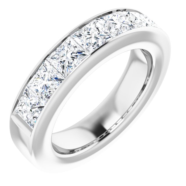 Two and a 1/3 Carat Princess Cut Moissanite Ring