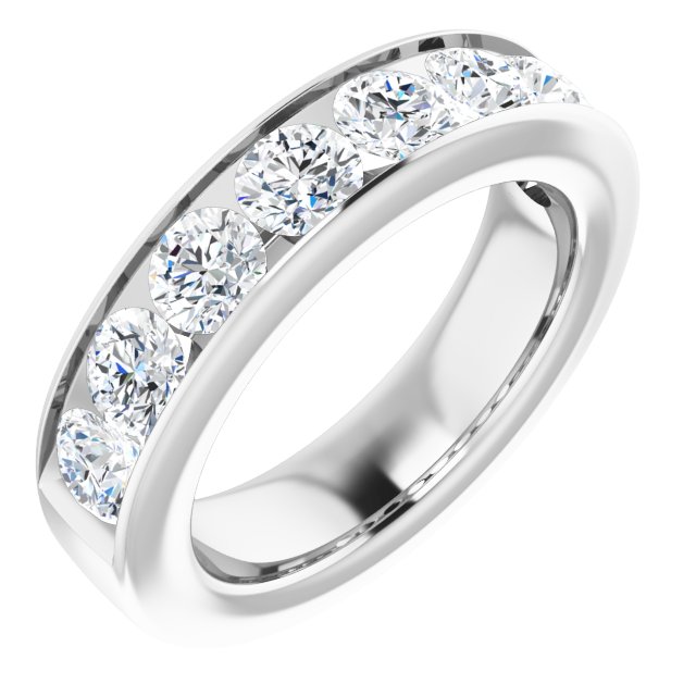 Two Carat Channel Set Moissanite Ring