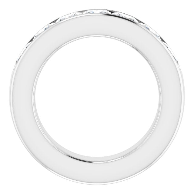 Two and a 1/3 Carat Princess Cut Moissanite Ring