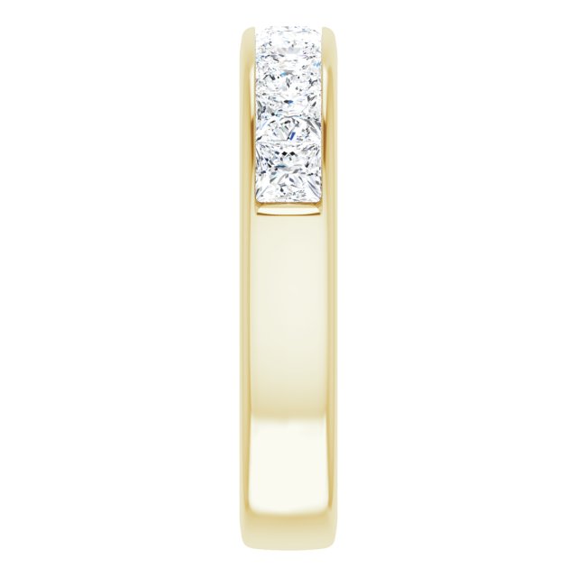 One and a 1/2 Carat Princess Cut Moissanite Ring