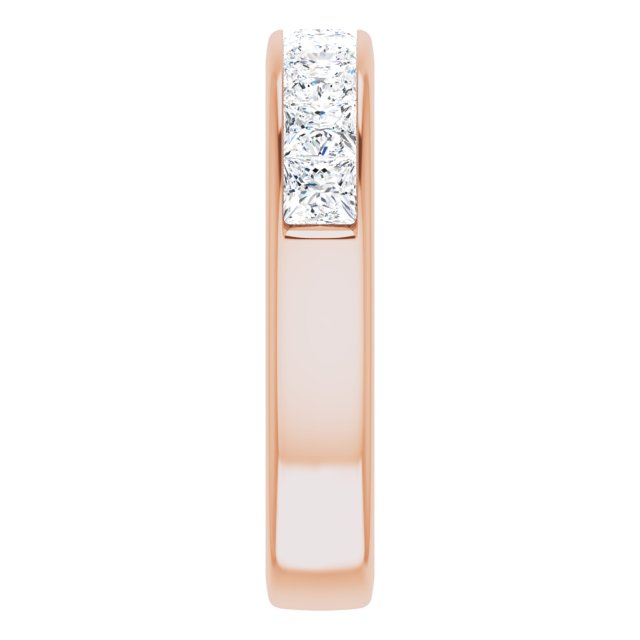 One and a 1/2 Carat Princess Cut Moissanite Ring