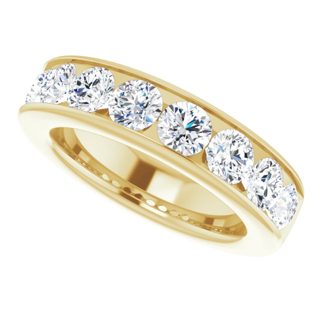Two Carat Channel Set Moissanite Ring