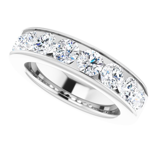 Two Carat Channel Set Moissanite Ring