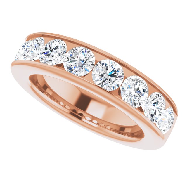 Two Carat Channel Set Moissanite Ring