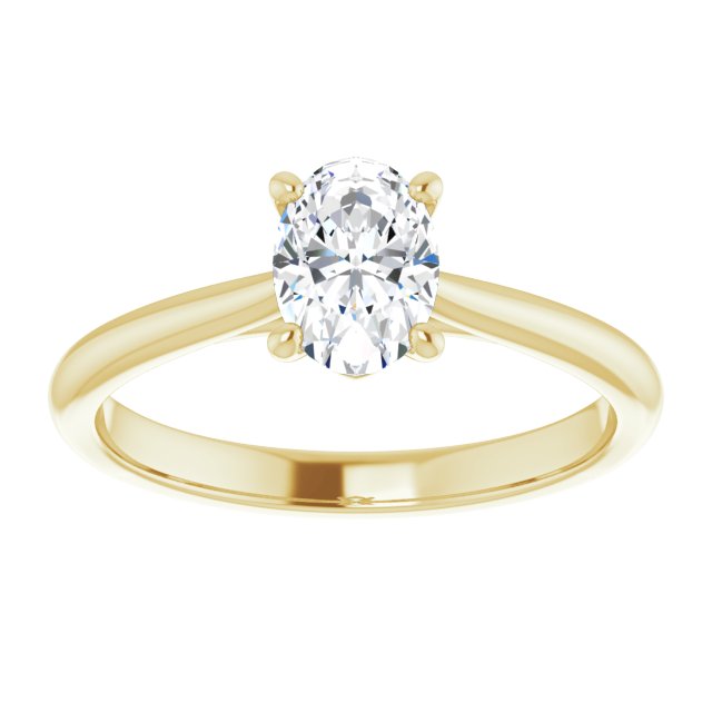3/4ct Oval Moissanite Solitaire Ring