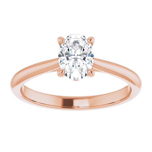 3/4ct Oval Moissanite Solitaire Ring