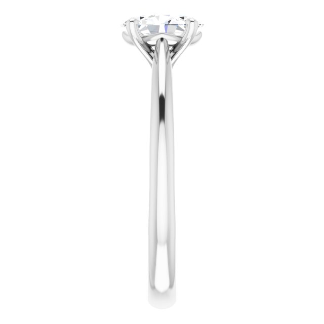 3/4ct Oval Moissanite Solitaire Ring